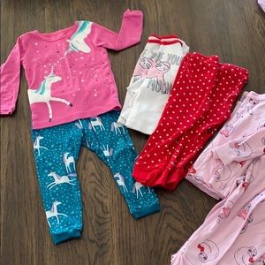 Lot of 5 pair Carter jammies sz 18m